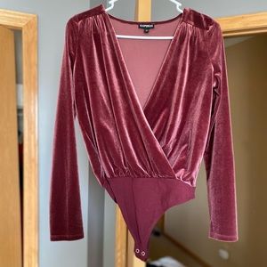 Velvet bodysuit- NEVER WORN